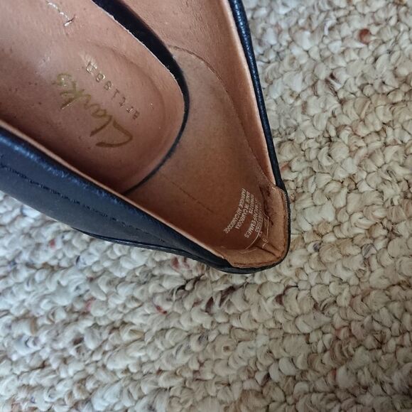 Clarks Artisan open toe wedges in black size 7.5 - Picture 6 of 10